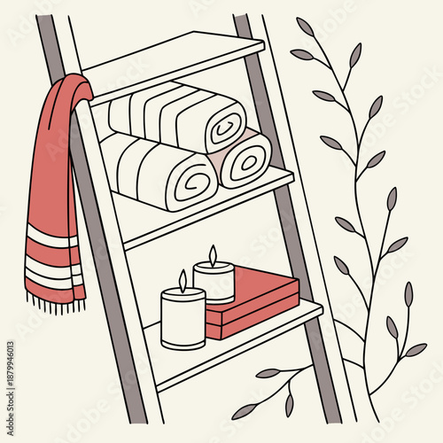 February Calendar Month Page Vector Illustration