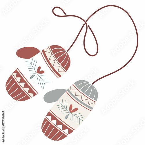 February Calendar Page Vector with Heart Symbol