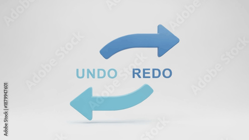 Undo Redo Arrows Representing Reversal and Forward Actions.