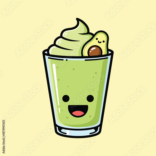 Green Matcha Smoothie with Avocado