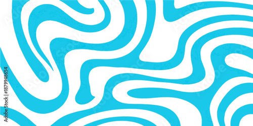 An artistic blue vector background features a swirling wave pattern with light curves and motion shapes to create a creative abstract backdrop illustration