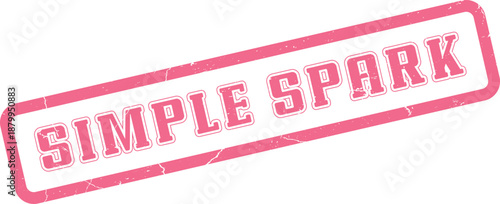 Simple Spark sentiment in a vintage pink rubber stamp design for inspirational messaging