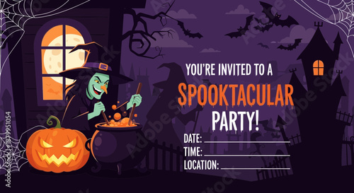 Invitation to a Halloween Party.