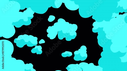 Smoke cartoon transition for creative motion graphics and character animation