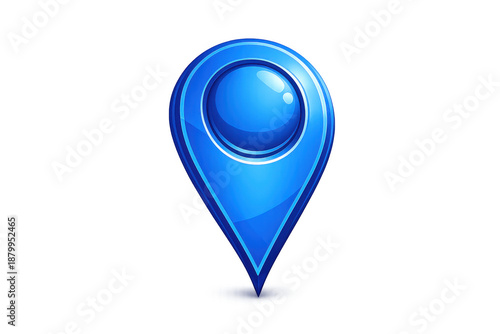 Blue map pointer isolated in PNG format on transparent background, pin icon for navigation and travel Free Download Blue map pointer isolated in PNG format on transparent background, pin icon for navigation and travel - GFXLoad