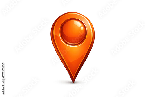 Orange map pointer isolated in PNG format on transparent background, pin icon for navigation and travel Free Download Orange map pointer isolated in PNG format on transparent background, pin icon for navigation and travel - GFXLoad