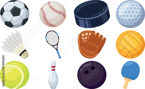 Assorted Sports Equipment Collection ball soccer
