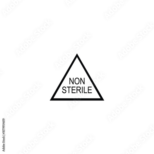 Non sterile symbol warning sign
