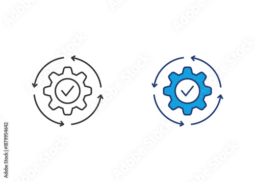 Procedures Icon Set Multiple Style Collection