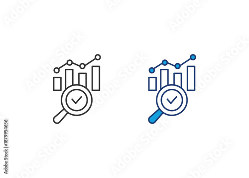 Tableau sur toile Benchmark Icon Set Multiple Style Collection