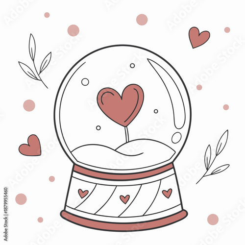 Minimalist February Calendar Page Vector Graphic