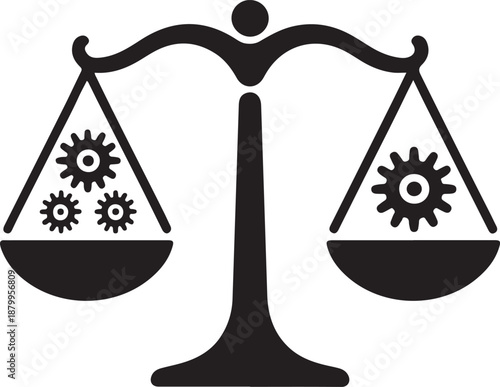 Balance Scale with Gears Weighing Equality and Mechanism