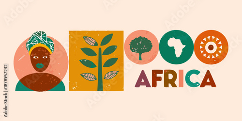 Celebrating africa a colorful illustration of culture nature and the continent
