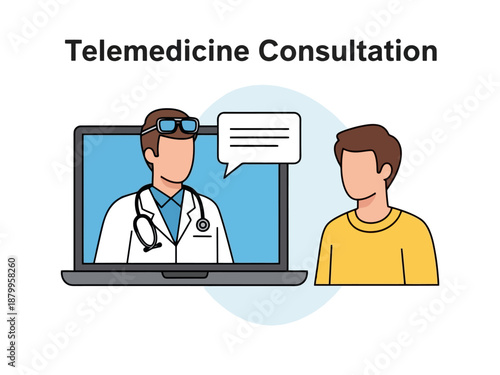 Telemedicine Consultation Doctor and Patient Connect Online for Remote Healthcare Services