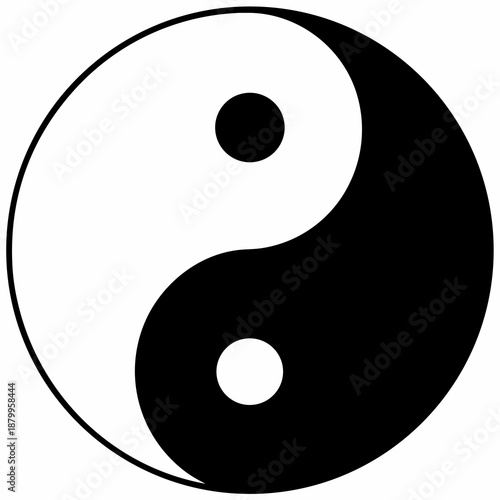 Zen Yin Yang Balance Symbol Graphic Design Vector Illustration