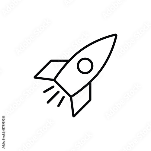 Rocket icon. Simple rocket sign. Rocket launched icon.