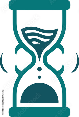 Antique hourglass sand timer measurement device abstract vector illustration graphic