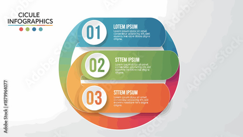 Colorful Circle Infographic Template with Sections.
