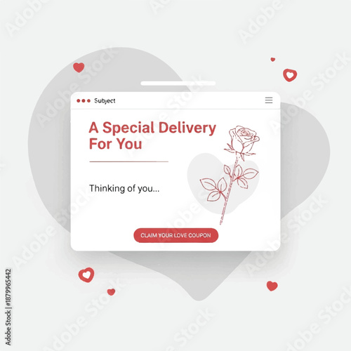 Digital Message with Heartfelt Roses and Flowers Delivered Online with Love
