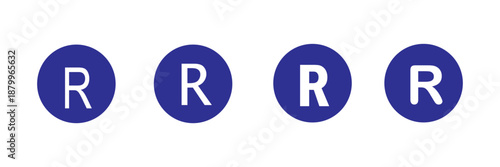 Registered trademark, trademark icon, legal protection, branding, logo, intellectual property, rights, secure, design, graphic, minimal, ownership, identity, law, .