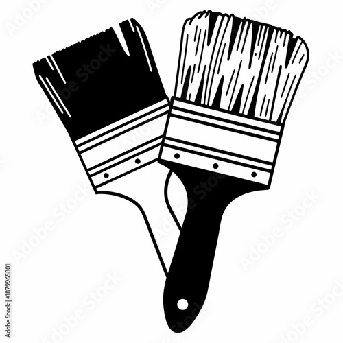 Paint Brush Vector - Artist's Tool for Creative Expression