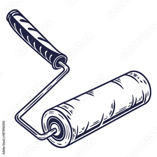 Paint Roller Vector Art - For Home Renovation and Decorating Projects