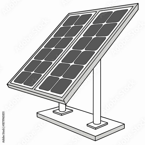 Solar Panel Vector Art - For Renewable Energy and Sustainability Concepts