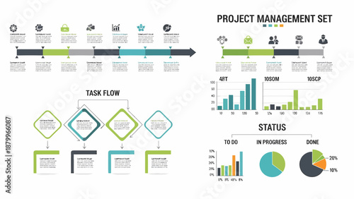 Project Management Infographic Templates and Charts.