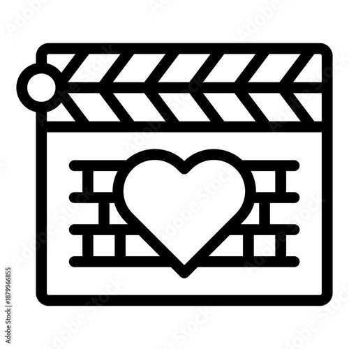 clapperboard icon vector
