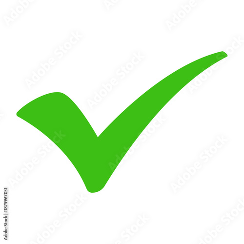 Green checkmark. Vector. Green tick checkmark vector icon for checkbox marker symbol