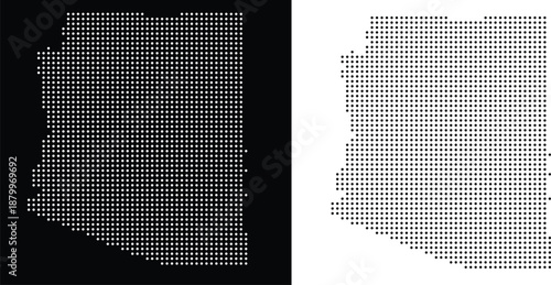 Alabama city halftone USA map, Black and white torn paper background with a halftone texture and grid pattern design featuring a grey material backdrop for a square vector frame illustration