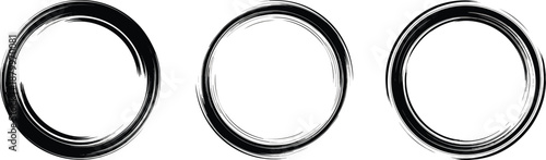 Three metallic rings aligned in a row on a clean surface, showcasing their reflective surfaces and sleek design from a frontal viewpoint