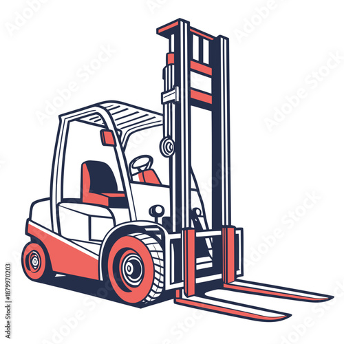 Illustrated forklift