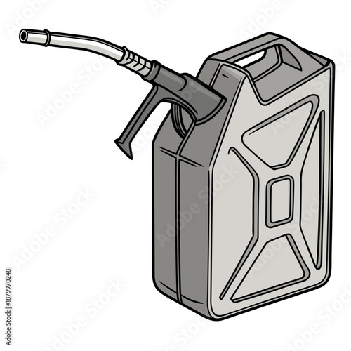 Gasoline jerry can with nozzle