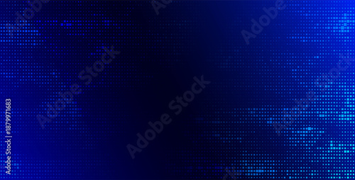 Pixel tech background. Random square particles. Futuristic glittering dots. Finance technology science and research. Digital data.