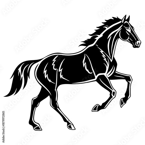 Black horse silhouette