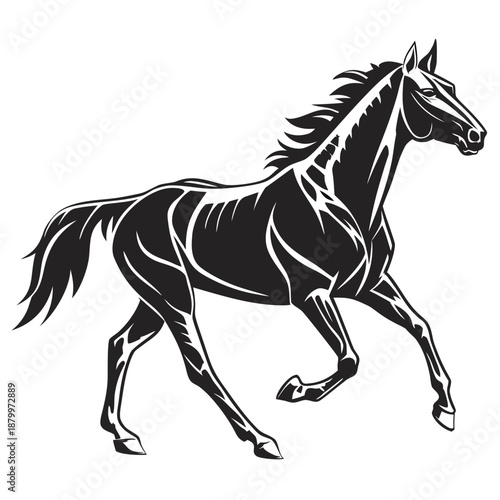 Running horse illustration