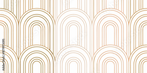 a close up of a white and brown pattern with arches