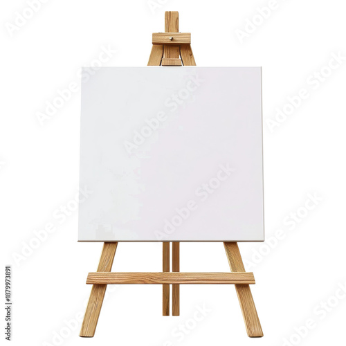 Blank easel stands ready for new creative work