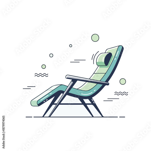 Relaxation Deck Chair by Sea