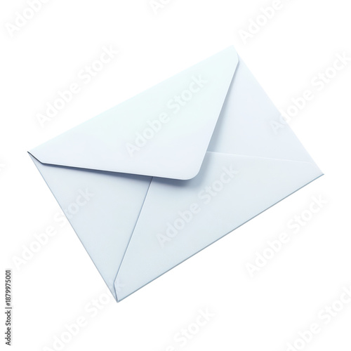 White envelope on clear background