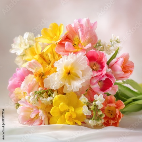 Spring Tulip and Daffodil Bouquet