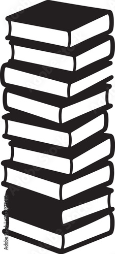 stack of books isolated