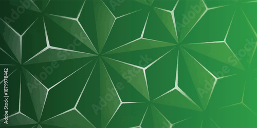 Geometric Green Polygon Pattern Background With Emerald Facets For Tech, Design, And Digital Projects eps10