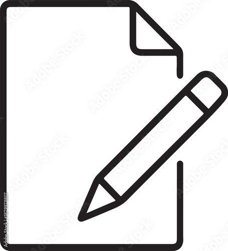 Pen and paper vector illustration of office tools