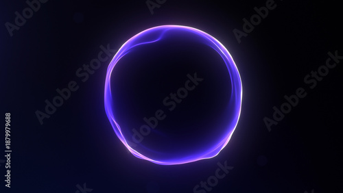 Photos Soft glowing plasma sphere navy neon colors blue pink tones dark background smoo
