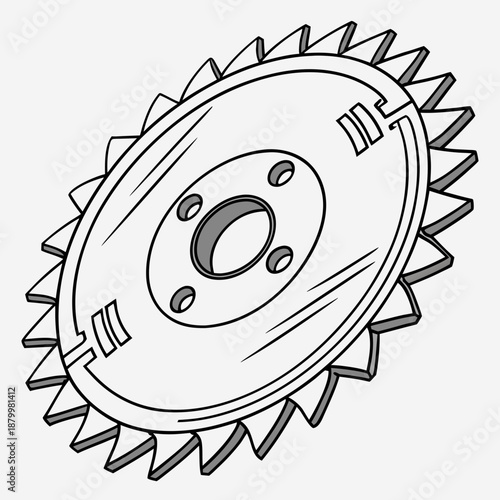 Mechanical gear illustration