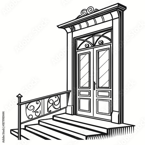 Ornate entrance door