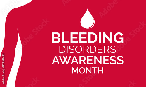 Vector illustration of National Bleeding Disorders Awareness Month background template. Design for banner, cards, prints, social media, poster, flyer and background design template.