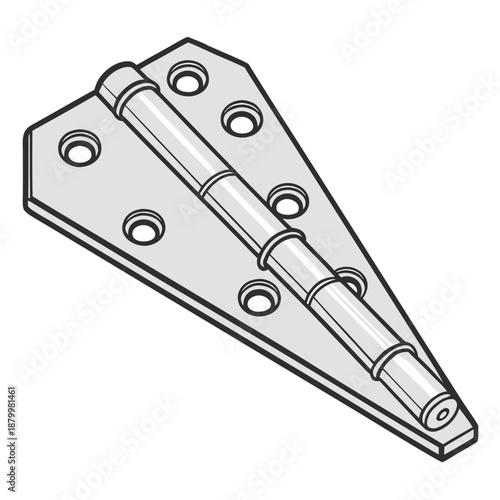 Metal hinge illustration